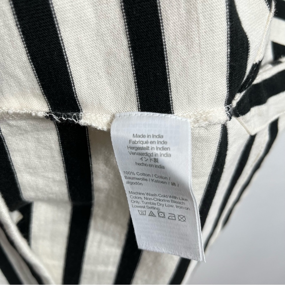 J.Crew Tie-back Short Sleeve T Shirt mini dress in stripe Ivory Size XL - Picture 11 of 11